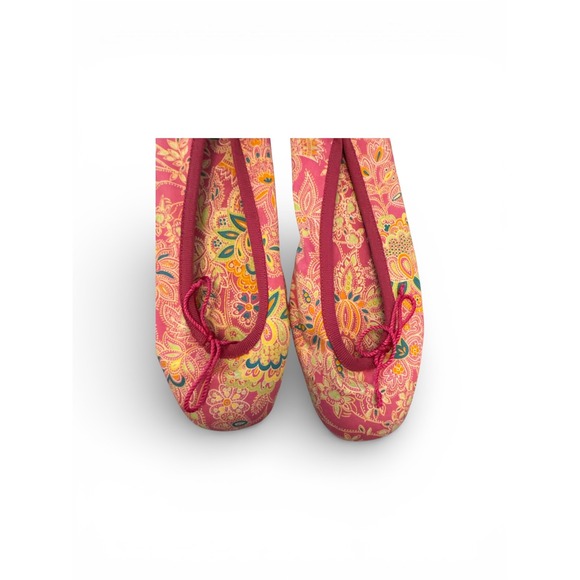 HollyWould Cabana Red and Pink Floral Fabric Ballet Flats Size EU 40 - Picture 3 of 6